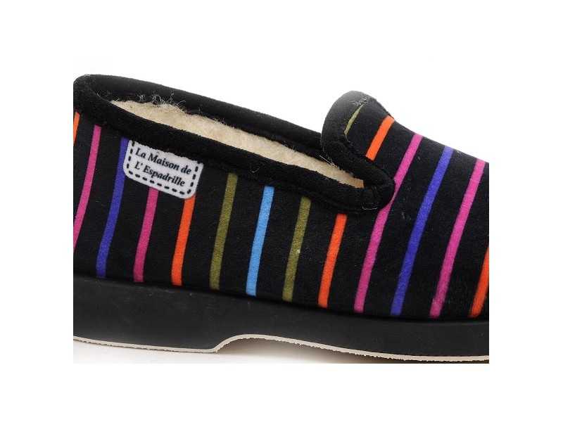 La Maison De L Espadrille 7678F 5 Noir Chaussons Femme