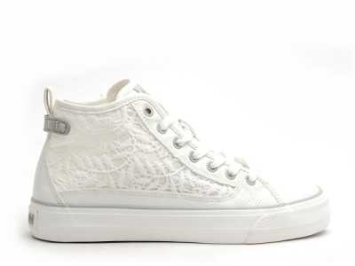 Mustang-1272502 Blanc-Basket Montante Femme