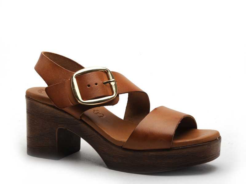 Eva Frutos 5620 Marron Sandales à Talons Femme