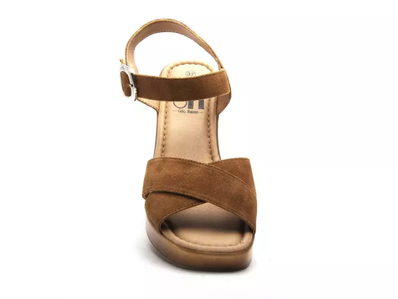Gr TANA Marron Sandales à Talons Femme