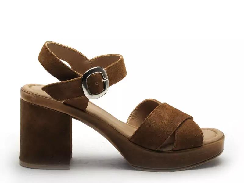 Gr TANA Marron Sandales à Talons Femme