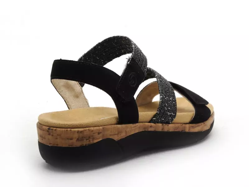 Remonte R6861 Noir Sandales à Talons Femme