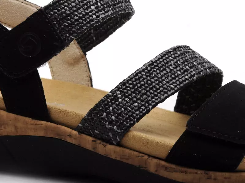 Remonte R6861 Noir Sandales à Talons Femme