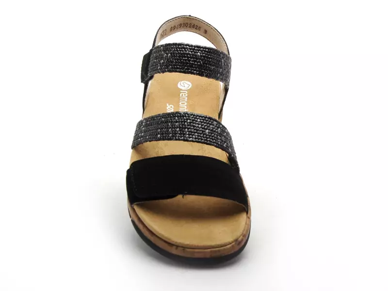 Remonte R6861 Noir Sandales à Talons Femme