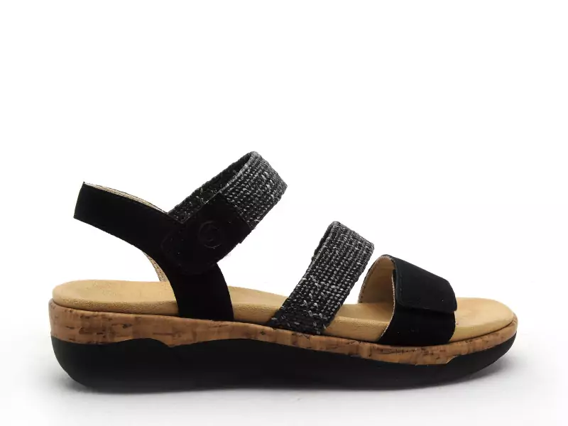 Remonte R6861 Noir Sandales à Talons Femme