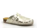 Plakton BLOG ANIMAL PRINT Blanc Mules et Sabots Plats Femme