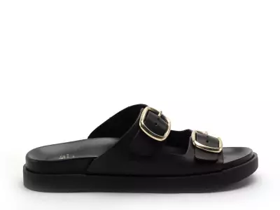 I am-6 019 282 Noir-Mules et Sabots Plats Femme
