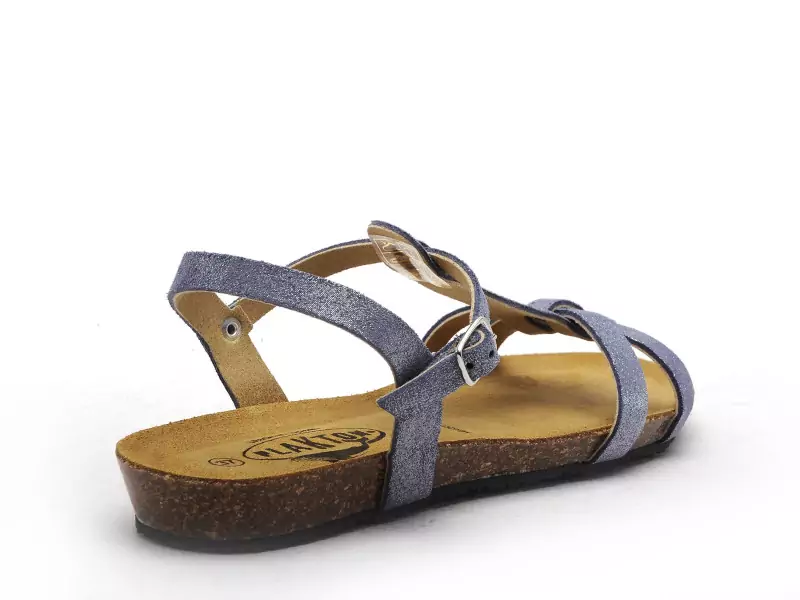 Plakton FRANCOCO 405412 Bleu Sandales Plates Femme