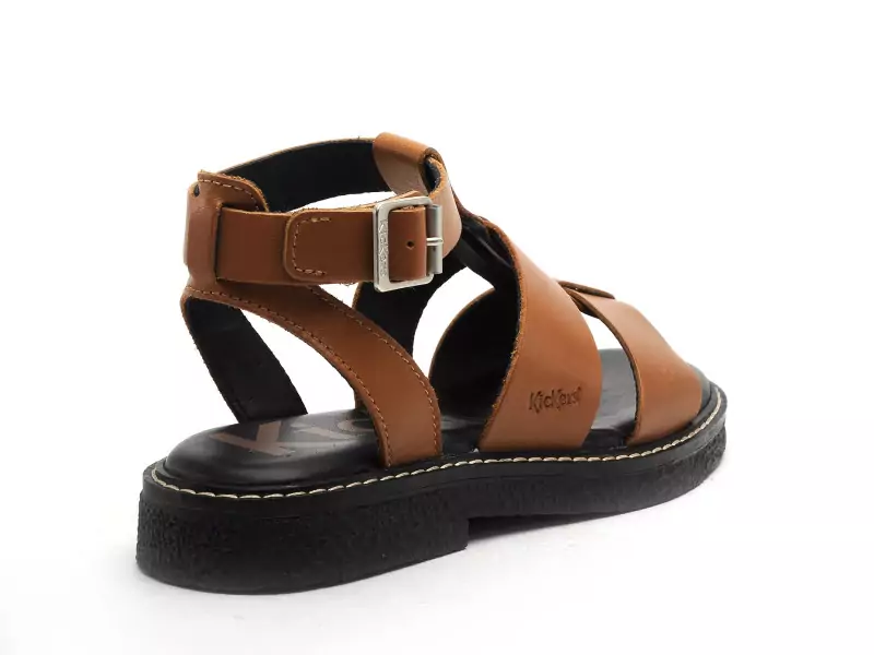 Kickers KICKLILA Marron Sandales Plates Femme