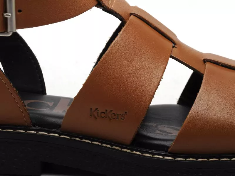 Kickers KICKLILA Marron Sandales Plates Femme