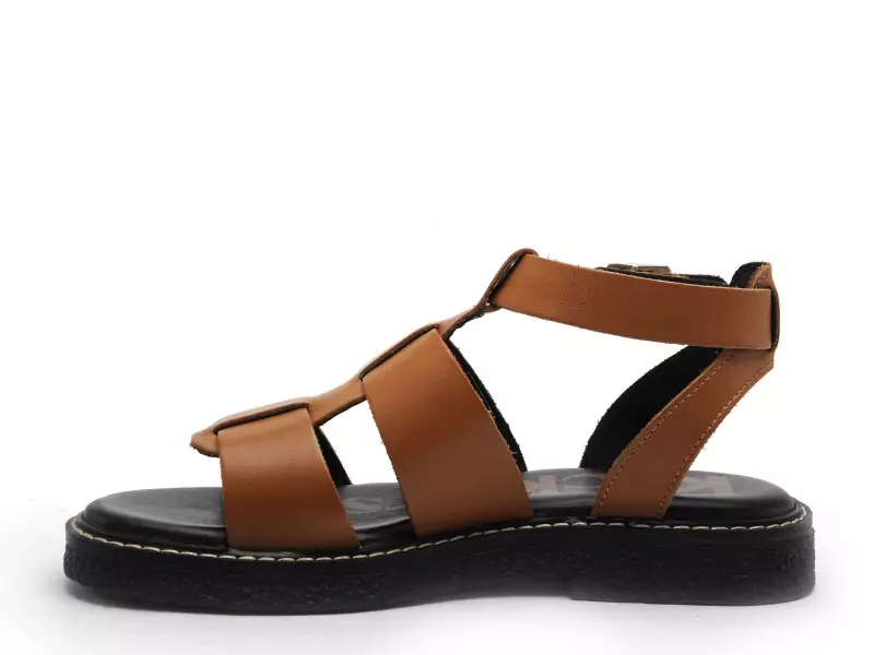 Kickers KICKLILA Marron Sandales Plates Femme