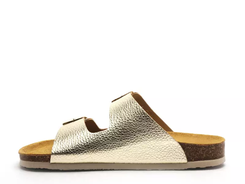 Plakton BETA 180010 Or Mules et Sabots Plats Femme