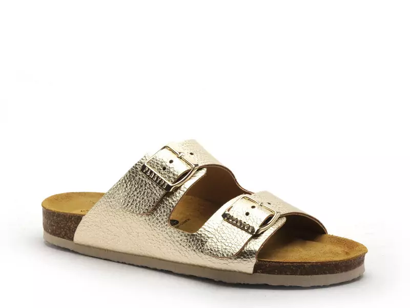 Plakton BETA 180010 Or Mules et Sabots Plats Femme
