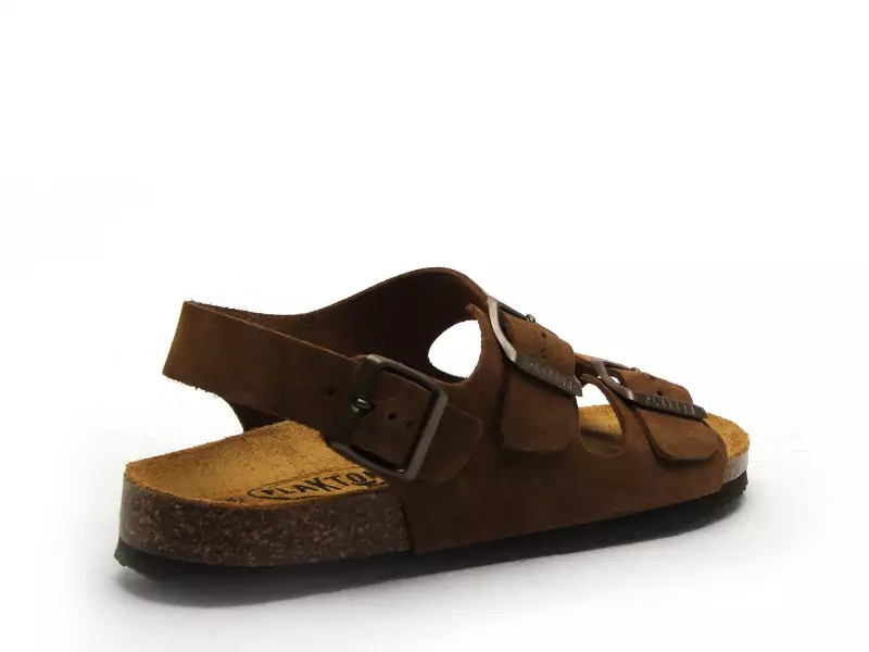 Plakton BAKU 185113 Marron Sandales Plates Femme