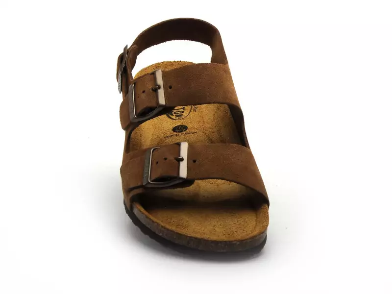 Plakton BAKU 185113 Marron Sandales Plates Femme