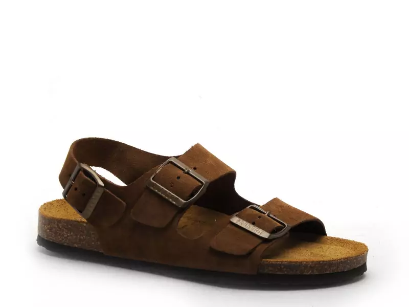 Plakton BAKU 185113 Marron Sandales Plates Femme