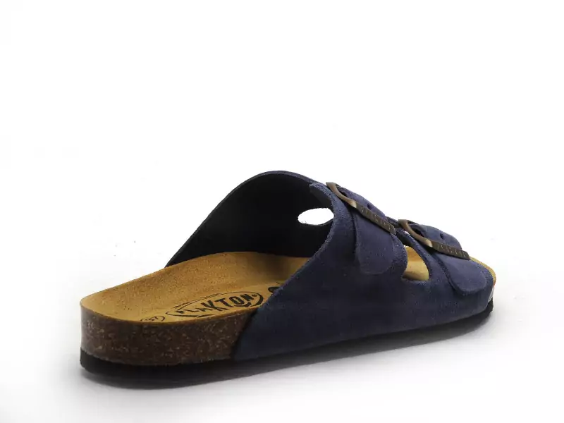 Plakton BETA 180010 Bleu Mules et Sabots Plats Femme