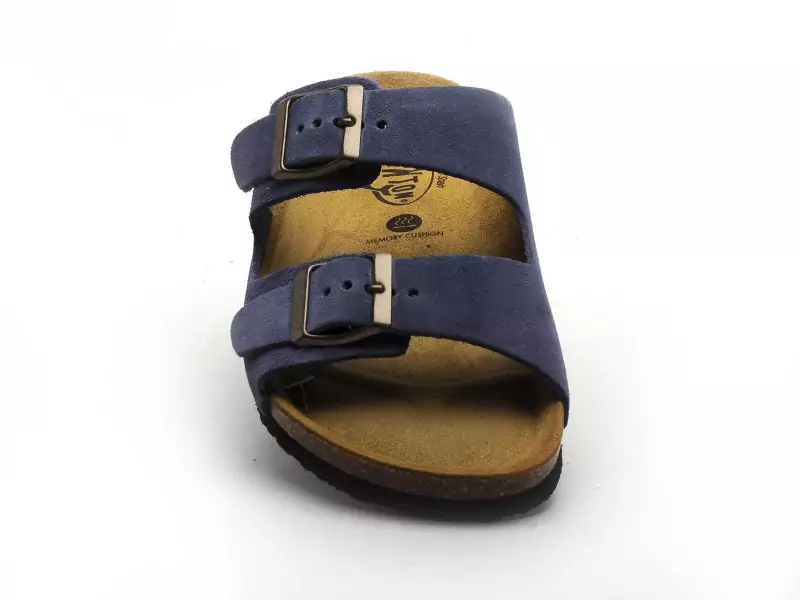 Plakton BETA 180010 Bleu Mules et Sabots Plats Femme