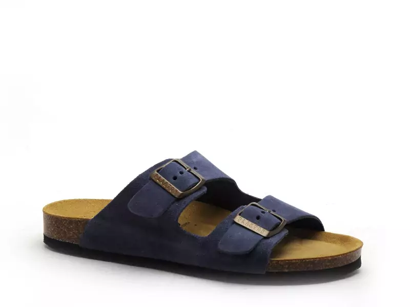 Plakton BETA 180010 Bleu Mules et Sabots Plats Femme