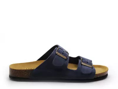 Plakton-BETA 180010 Bleu-Mules et Sabots Plats Femme