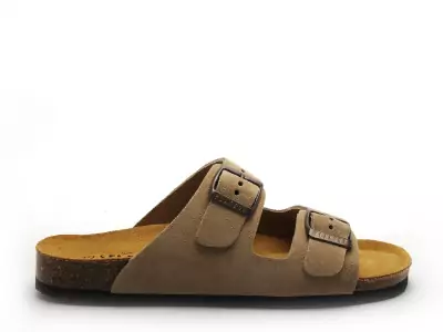 Plakton-BETA 180010 Beige-Mules et Sabots Plats Femme