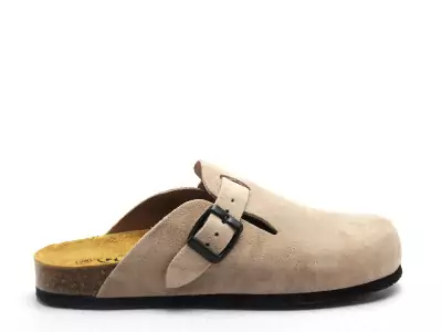 Plakton-BLOGG 181539 Beige-Mules et Sabots Plats Femme