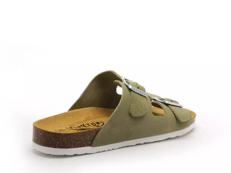 Plakton BETA 180010 Vert Mules et Sabots Plats Femme