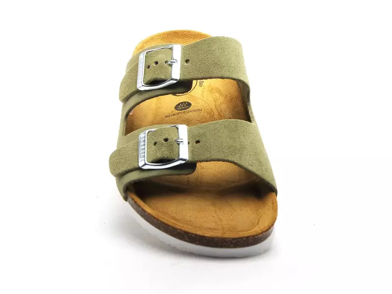 Plakton BETA 180010 Vert Mules et Sabots Plats Femme