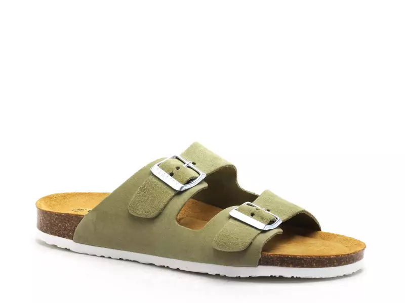 Plakton BETA 180010 Vert Mules et Sabots Plats Femme