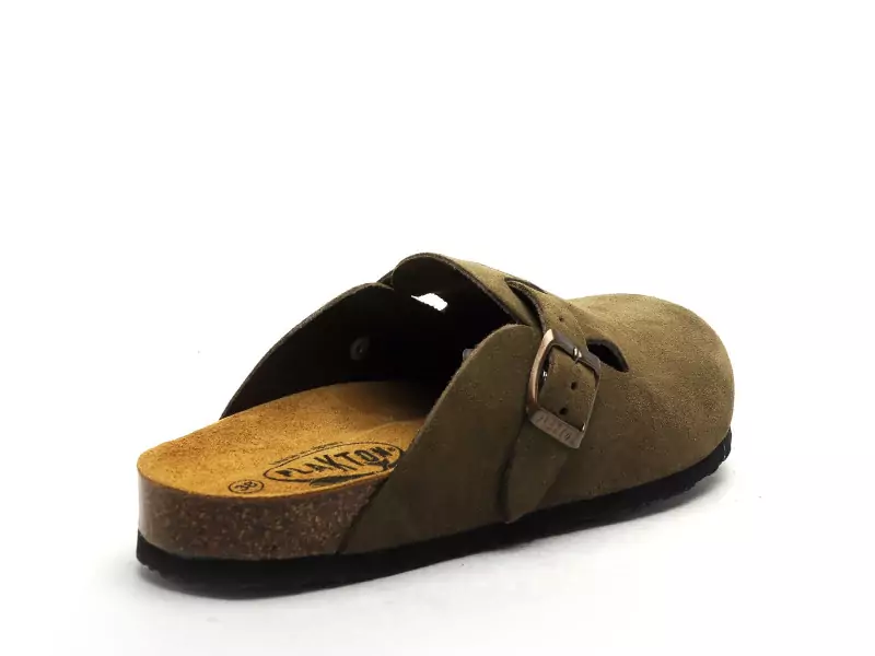 Plakton BLOGG 181539 Kaki Mules et Sabots Plats Femme