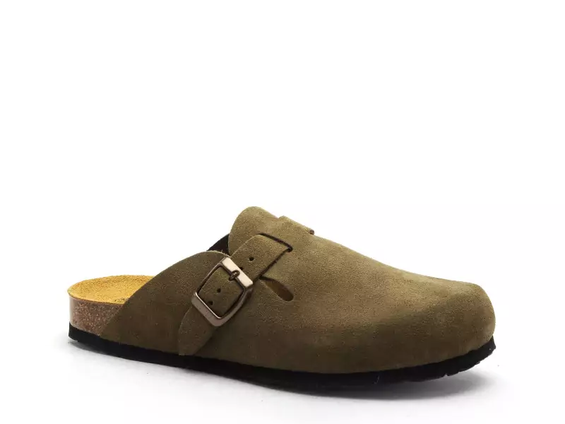 Plakton BLOGG 181539 Kaki Mules et Sabots Plats Femme