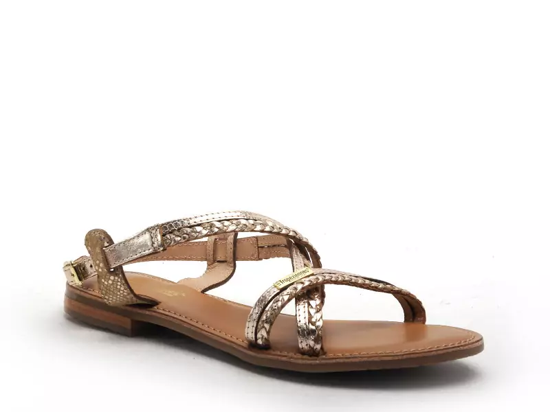 Les Tropeziennes HOMONGO F Or Sandales Plates Femme