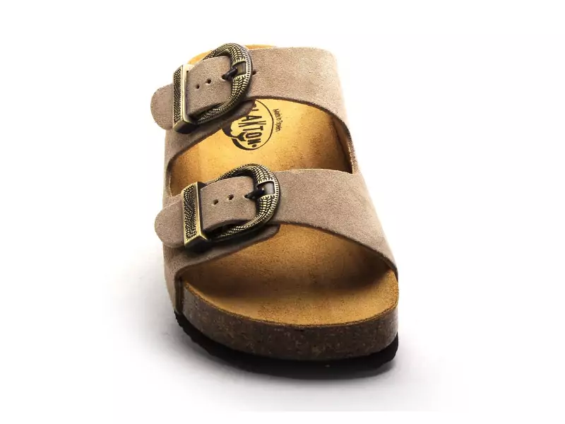 Plakton CP BETA OUEST 340010 Beige Mules et Sabots Plats Femme