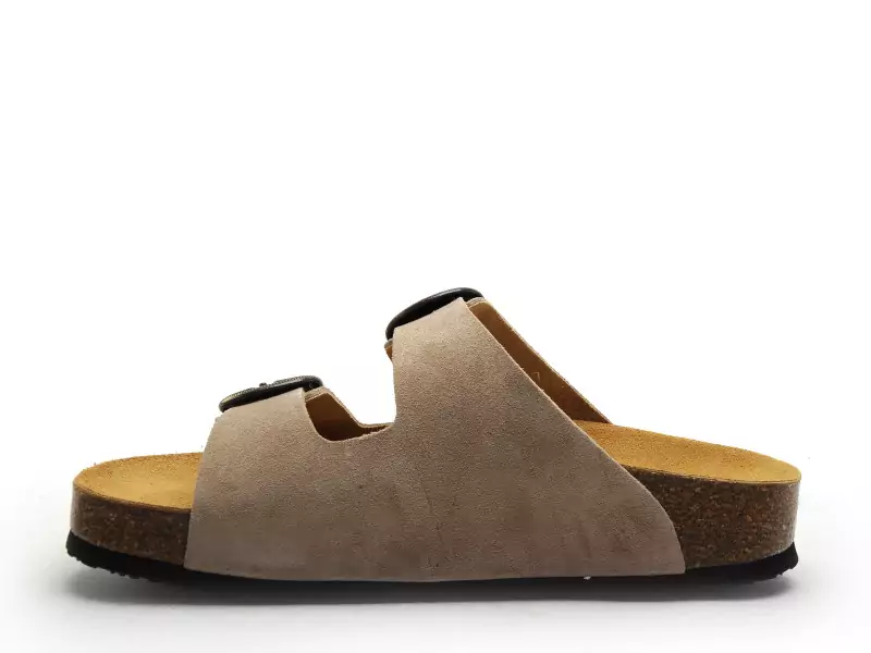 Plakton CP BETA OUEST 340010 Beige Mules et Sabots Plats Femme