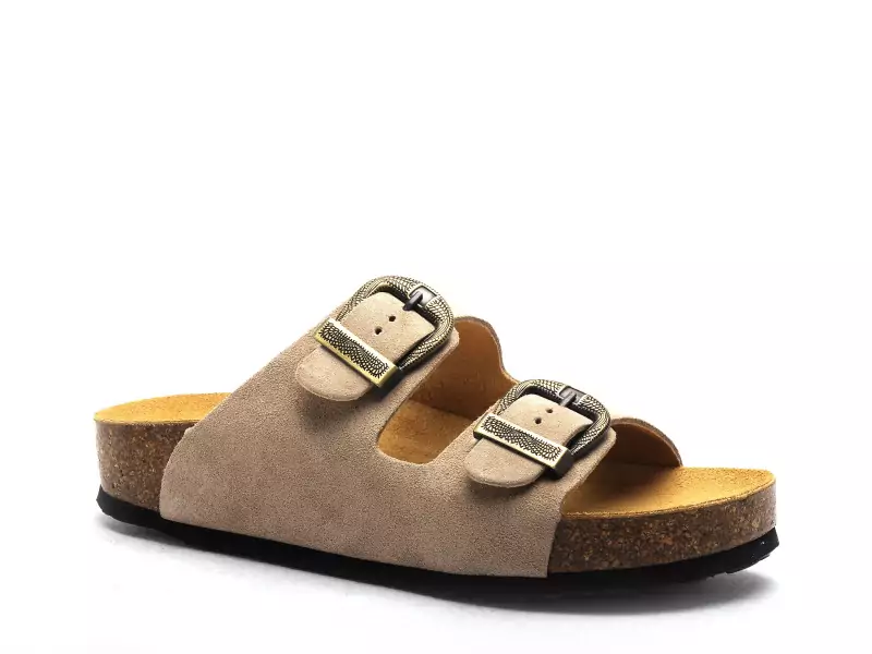 Plakton CP BETA OUEST 340010 Beige Mules et Sabots Plats Femme