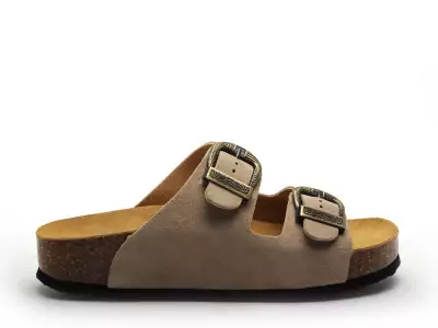 CP BETA OUEST 340010 Beige Mules et Sabots Plats Femme