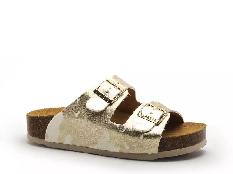 Plakton CP BETA 340010 ANIMAL PRINT Blanc Mules et Sabots Plats Femme