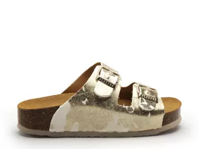 CP BETA 340010 ANIMAL PRINT Blanc Mules et Sabots Plats Femme