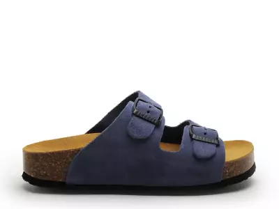 CP BETA  340010 Bleu Mules et Sabots Plats Femme