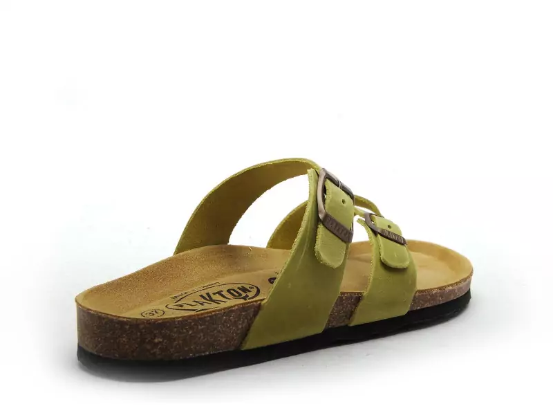 Plakton BOMBAY 181032 Vert Mules et Sabots Plats Femme