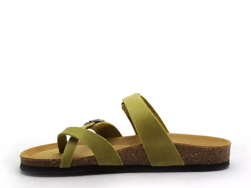 Plakton BOMBAY 181032 Vert Mules et Sabots Plats Femme