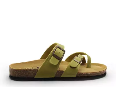 BOMBAY 181032 Vert Mules et Sabots Plats Femme