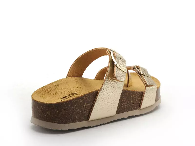Plakton CP BOMBAY 341032 Or Mules et Sabots Plats Femme