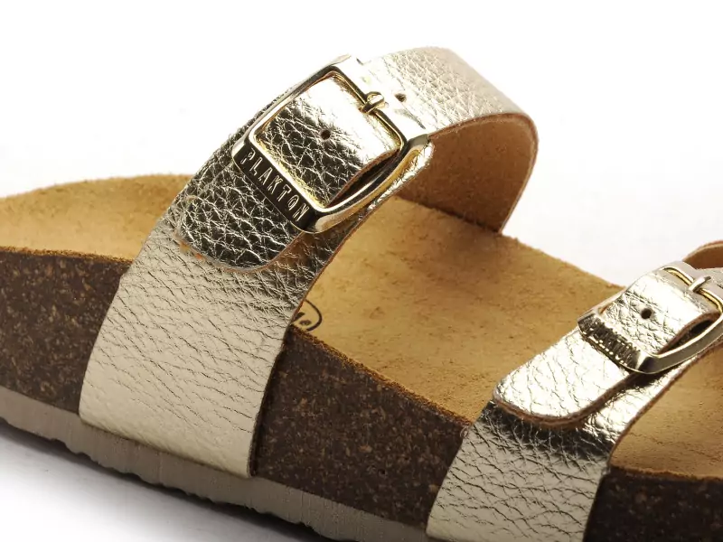 Plakton CP BOMBAY 341032 Or Mules et Sabots Plats Femme