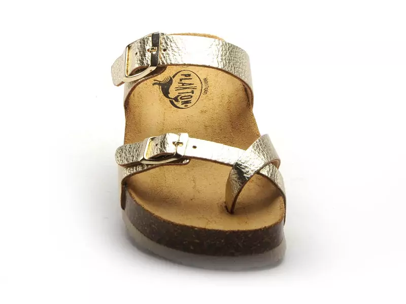 Plakton CP BOMBAY 341032 Or Mules et Sabots Plats Femme