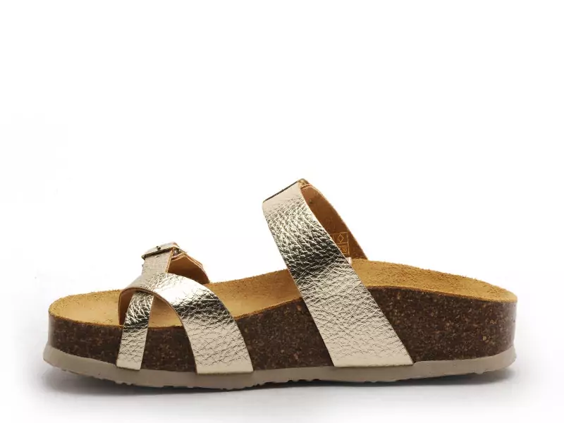 Plakton CP BOMBAY 341032 Or Mules et Sabots Plats Femme