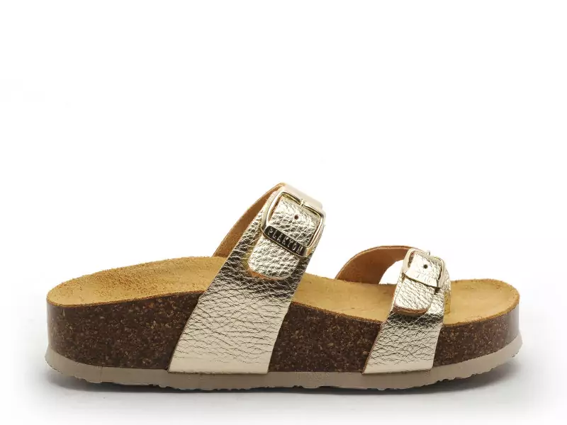 Plakton CP BOMBAY 341032 Or Mules et Sabots Plats Femme