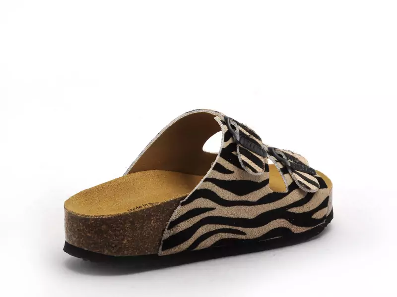 Plakton CP BETA 340010 ANIMAL PRINT Multicolore Mules et Sabots Plats Femme