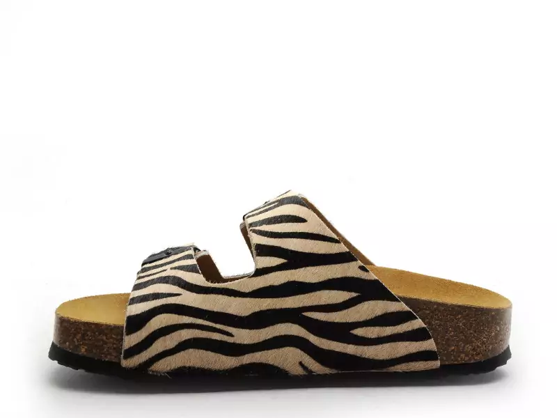 Plakton CP BETA 340010 ANIMAL PRINT Multicolore Mules et Sabots Plats Femme