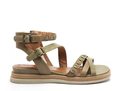 28210 44 Kaki Sandales à Talons Femme